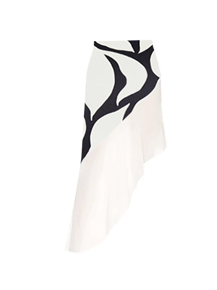 One Shoulder Ruffle Layer Retro Swimsuit