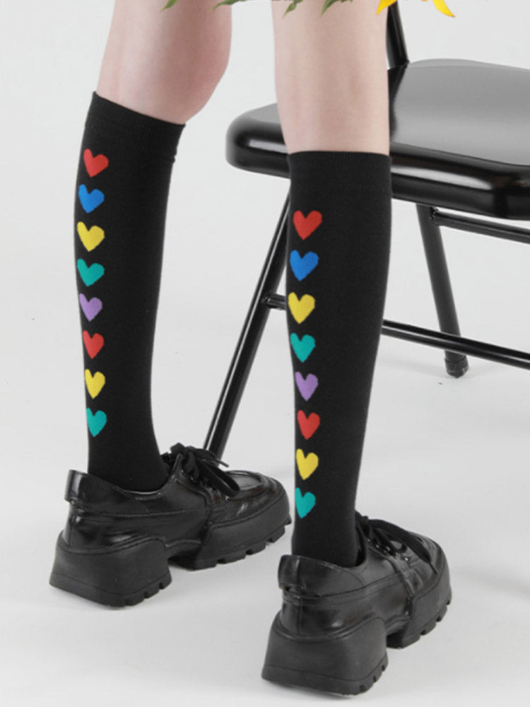 Sweet Print Knee-High Socks