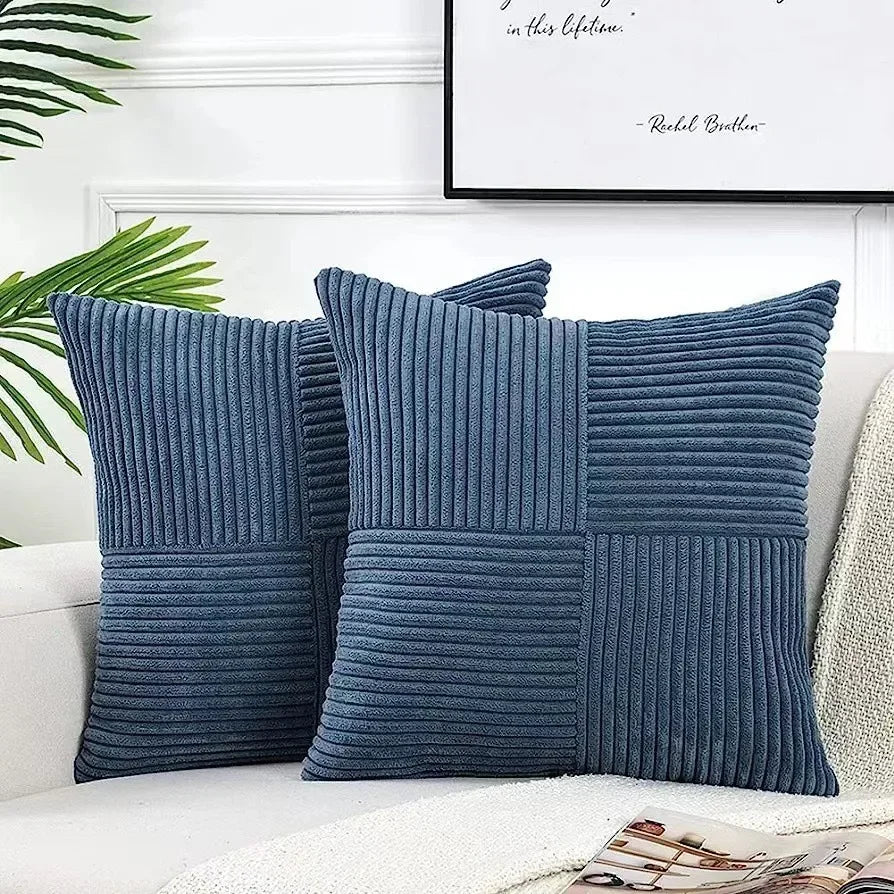 Cushion Cover Set Made of Soft Cord for Elegance and Comfort