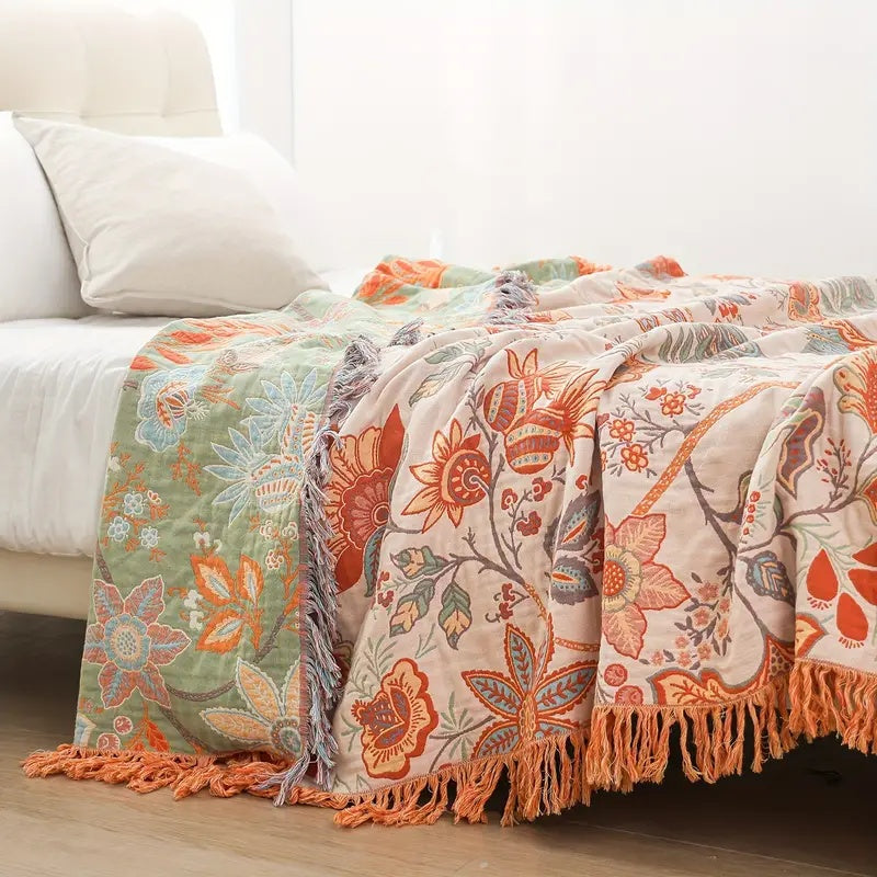 BohoBloom® | 100% Cotton Bohemian Blanket
