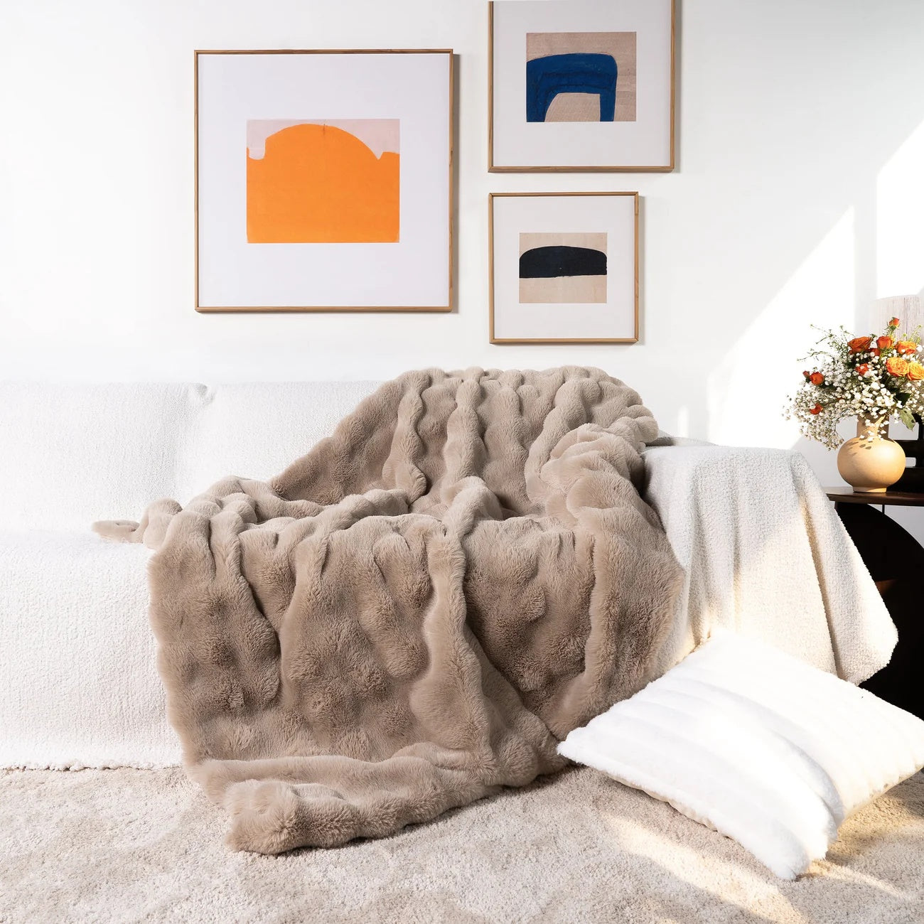 BunnyCloud® | Plush Rabbit Fur Blanket
