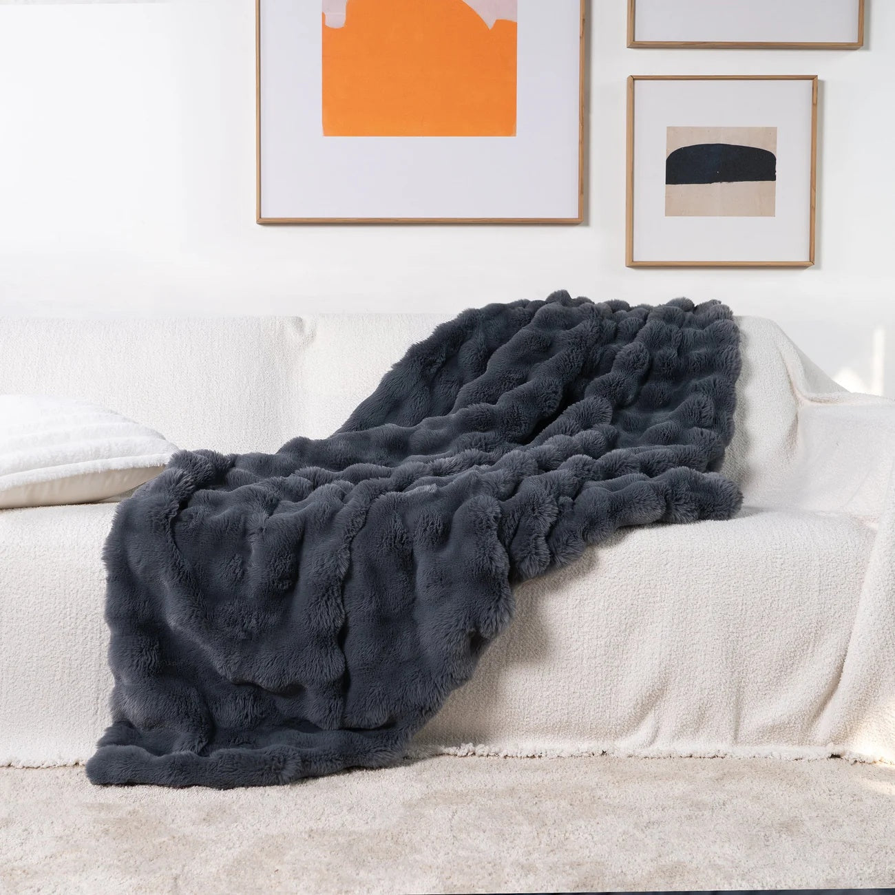 BunnyCloud® | Plush Rabbit Fur Blanket