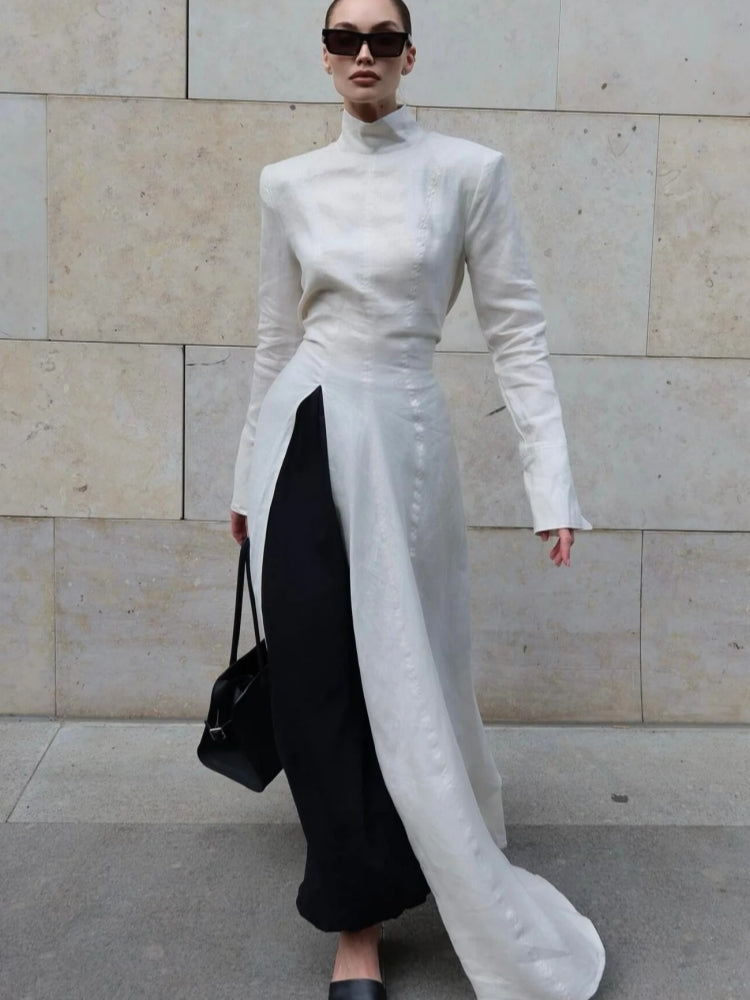 Cady High Neck Long Sleeve Bodycon Maxi Dress