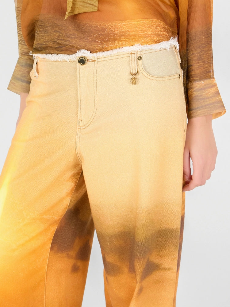 Sunset Print Jeans