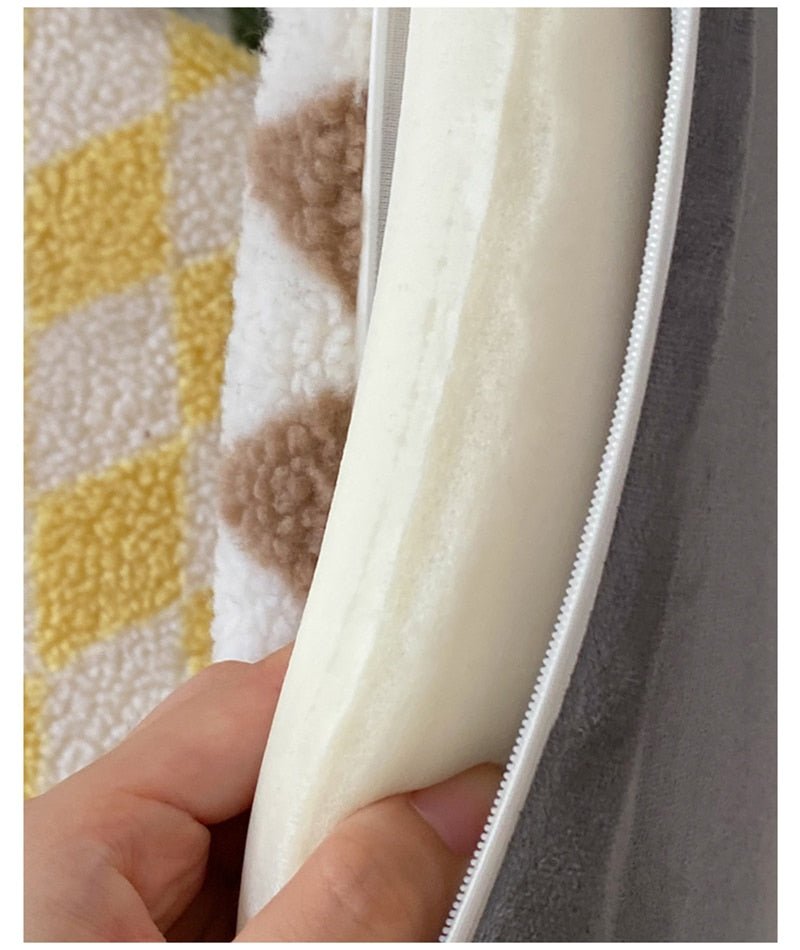 Checkerboard Memory Foam Seat Cushion – Stylish & Comfortable for Home, Office & Car