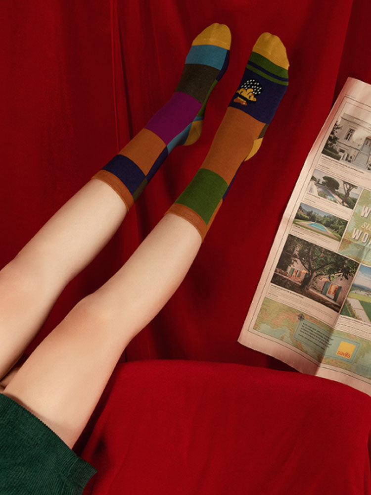 Cartoon Character Pattern Cotton Socks
