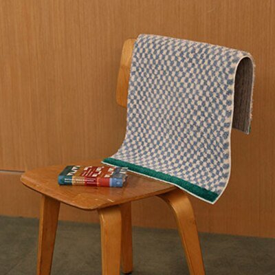 Soft Checkered Bathroom Rug