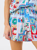 Christmas Print Short Sleeves Cute Cartoon Print Set