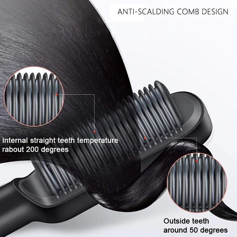 Glimstra™ | Negative Ion Hair Straightener Styling Comb
