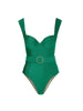 Elegant Green Backless Swimsuit Set