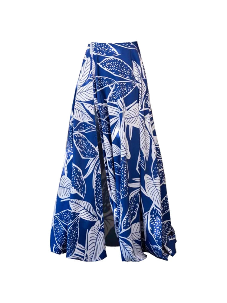 One-Shoulder Ruffle Floral Swimsuit Set