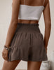 Solid Ruffle Bow Shorts