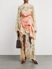 Satin Lace Asymmetric Mini Dress