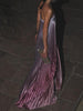 Gradient Strapless Pleated Sleeveless Dress
