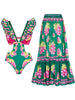 Ruffled Cutout One-Piece Maxi Skirt Set