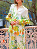 Tailored Silhouette Floral Print Pants Set
