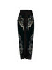 Floral Print One-Piece with 3D Black Flower