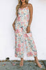 Pastel Peony Floral Jumpsuit In Orange