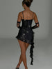 Dixie Mini Dress - Black Sparkle