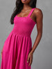 Smocked Pocketed Jumpsuit In Barbie Powder