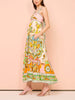 Camisole Unique Holiday Print Midi Dress