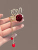 Antler & Bunny Ears Rose Hair Clip