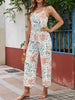 Pastel Peony Floral Jumpsuit In Orange