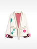 Embroidered Open-Front Coat
