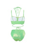 Mint Green Rhinestone Halter Bikini Set