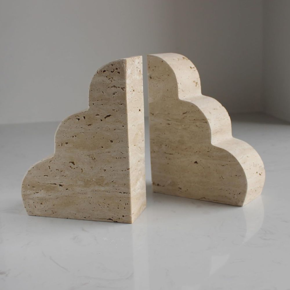 Elysian Travertine Bookends