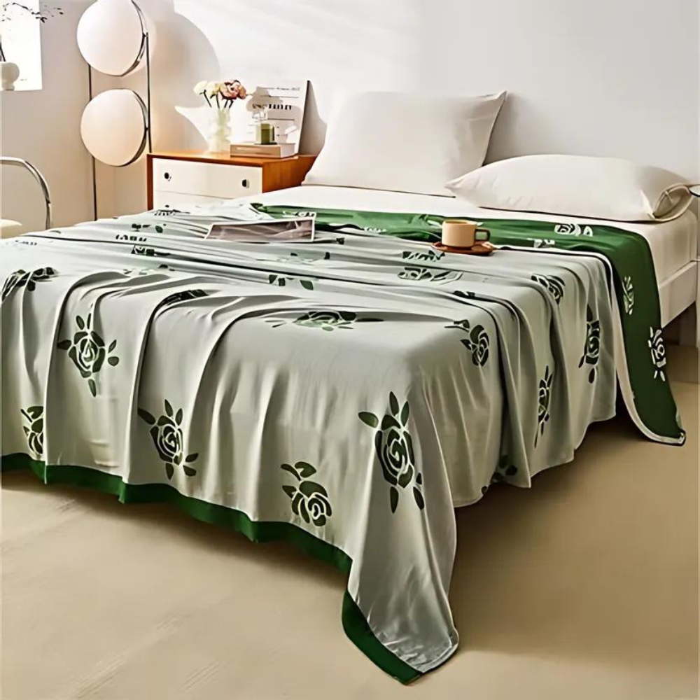 Bamboo Fiber Rose Cooling Blanket