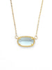 Oval Birthstone Pendant Necklace