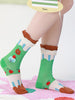 Cute Bear Pudding Pattern Cotton Socks