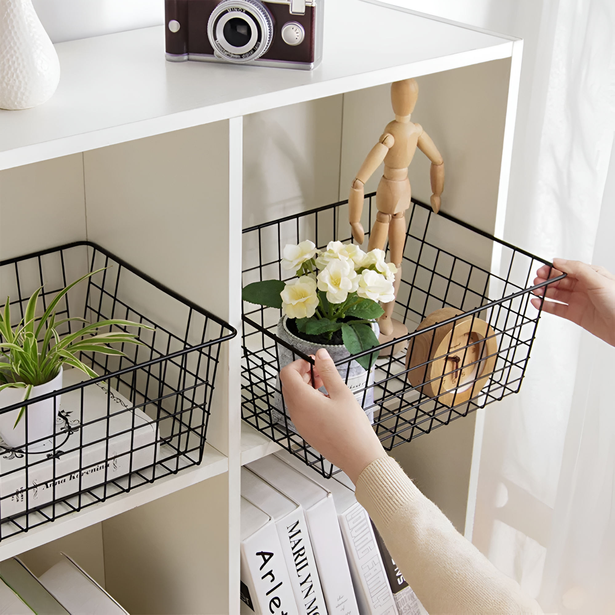 Sleek Wire Organizer Storage Basket