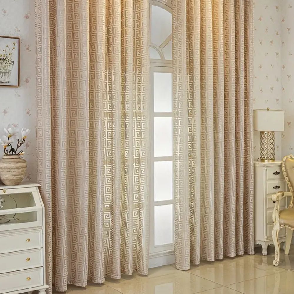 Imperial Maze Embroidered Curtain