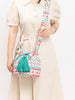 Printed Canvas Crossbody Barrel Bag