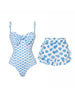 Printed One-Piece Shorts Swimsuit Set