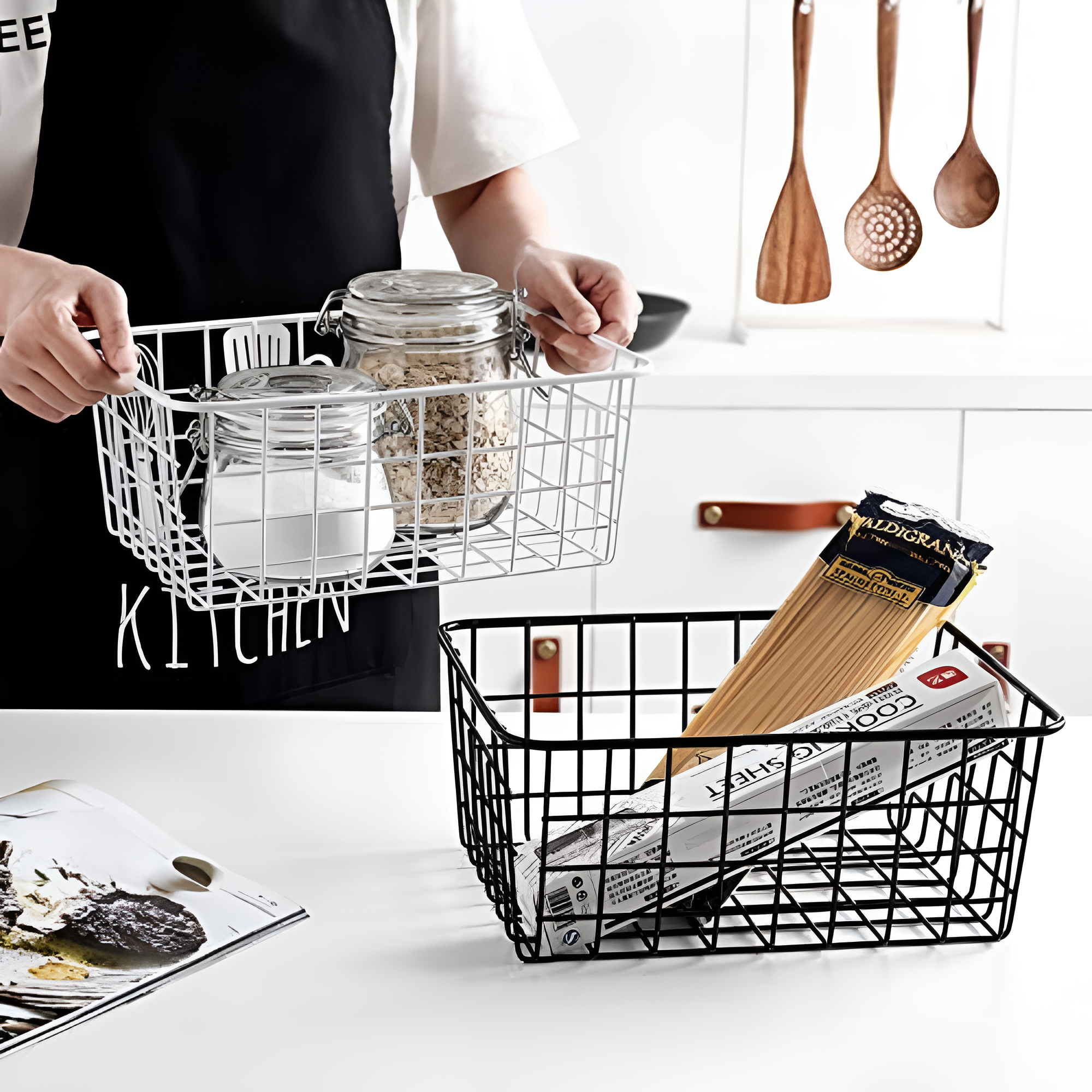 Sleek Wire Organizer Storage Basket