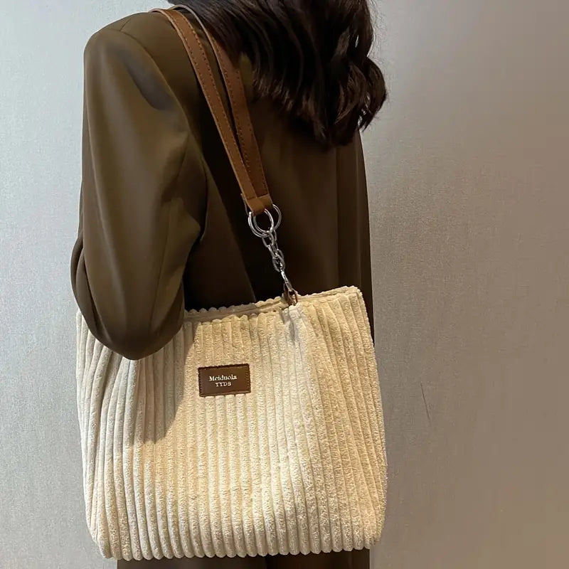 Olivia | Luxury Corduroy Tote Bag