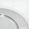 Elegant Stainless Steel Round Tray with Wooden Handles