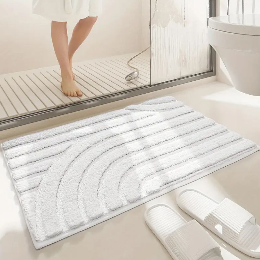 Cloud Luxe Flocked Bath Mat