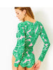 Green Zip-Up Floral Surf Set
