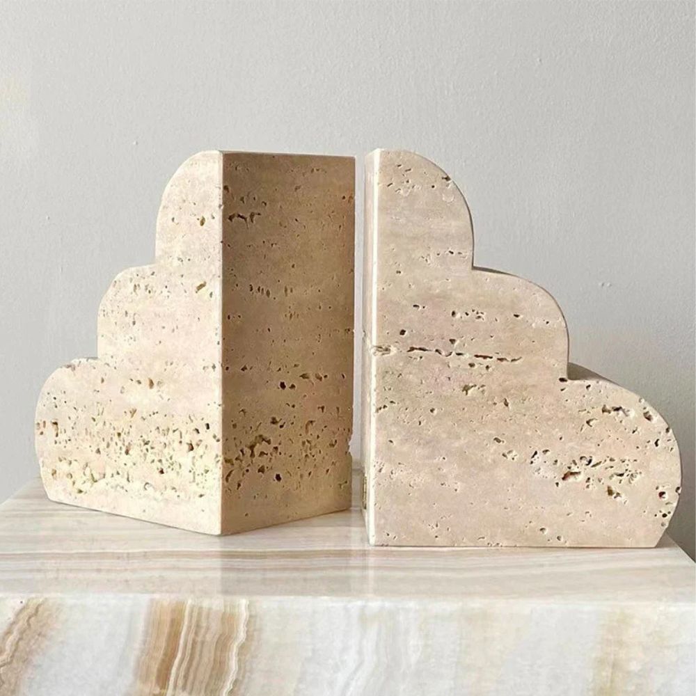 Elysian Travertine Bookends