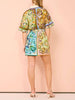 Special Satin Print Mini Dress