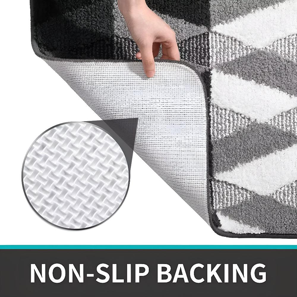 Soft Microfiber Non-Slip Geometric Rug