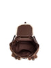 Shearling Suede Leather Convertible Backpack
