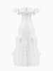 Off - Shoulder Ruffle Gown
