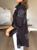 Simple Letter Print High-low Loose Shirt