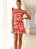 Off-Shoulder Ruffle Casual Mini Dress