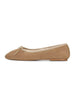 Chocolate Suede Bow Ballet Shoe